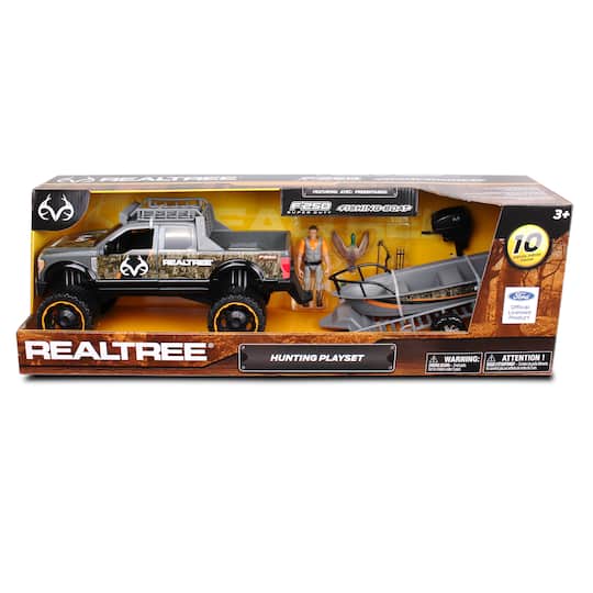 NKOK RealTree® Ford Super Duty® F250® 1:18 Scale 10 Piece Duck Hunting Playset